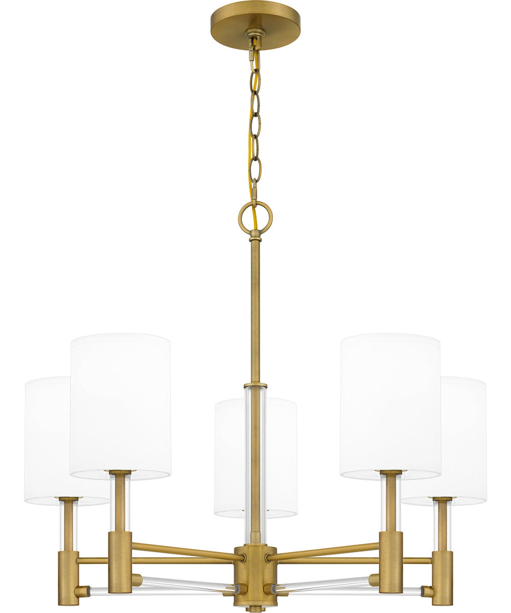 Gretchen 5-light Chandelier Aged Brass