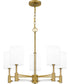 Gretchen 5-light Chandelier Aged Brass
