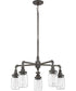 Squire 5-light Chandelier Rustic Black