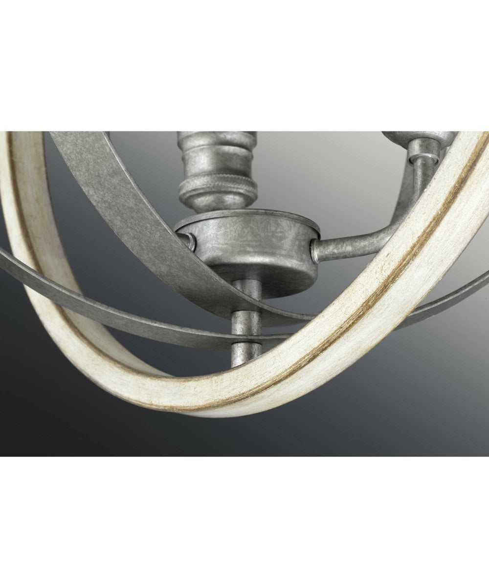 Conestee 6-Light Farmhouse Pendant Light Galvanized Finish