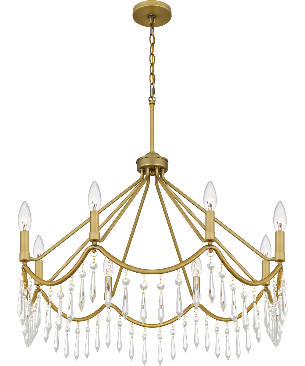 Airedale 8-light Chandelier Aged Brass