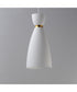 Carillon 1-Light Elongated Mini Pendant White/Satin Brass