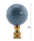 Sky Blue Ceramic Ball Lamp Finial 2.25"h