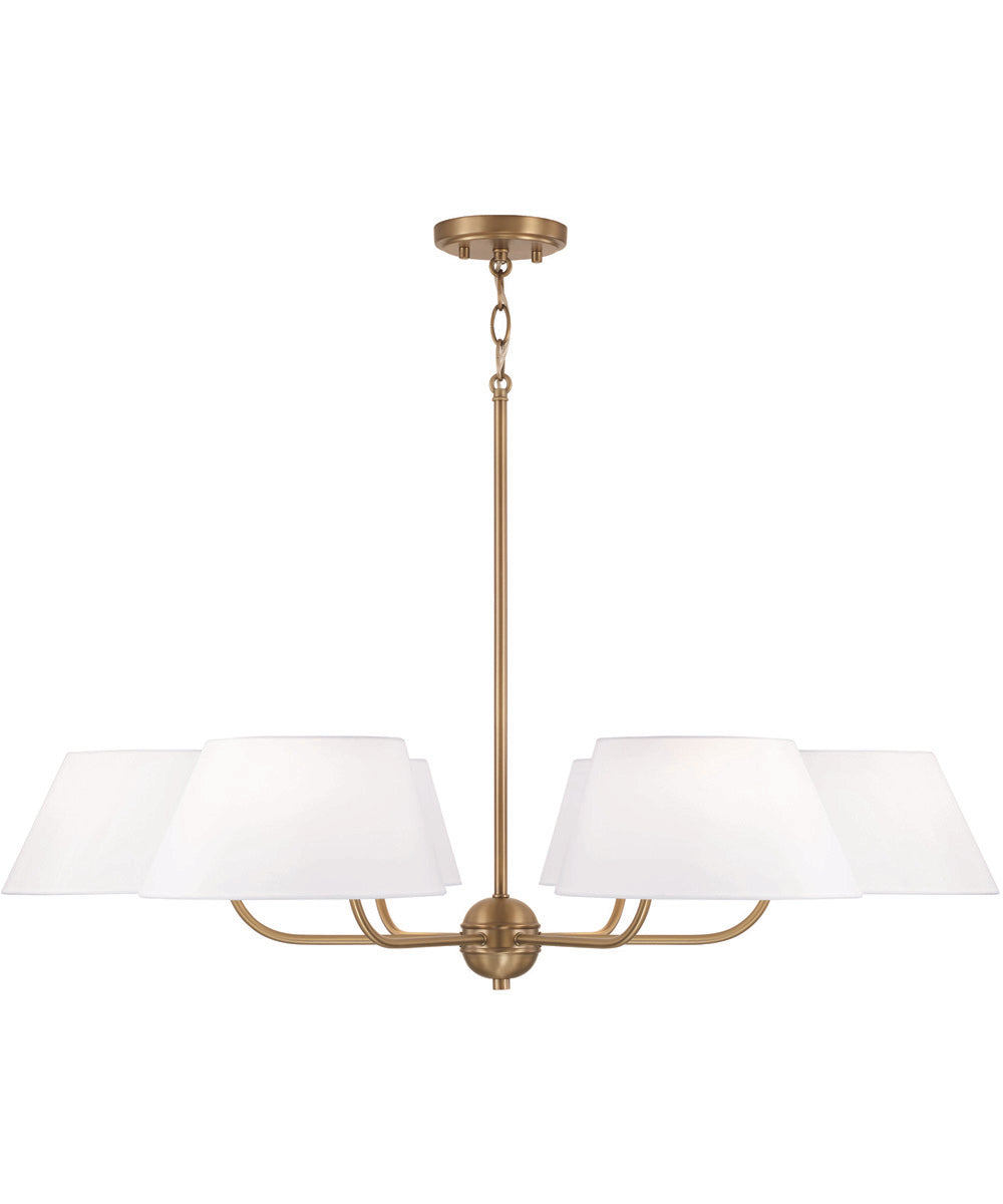 Welsley 6-Light Chandelier Aged Brass