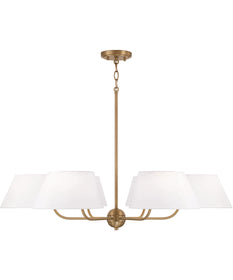 Welsley 6-Light Chandelier Aged Brass