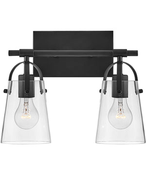 Foster 2-Light Vanity in Black