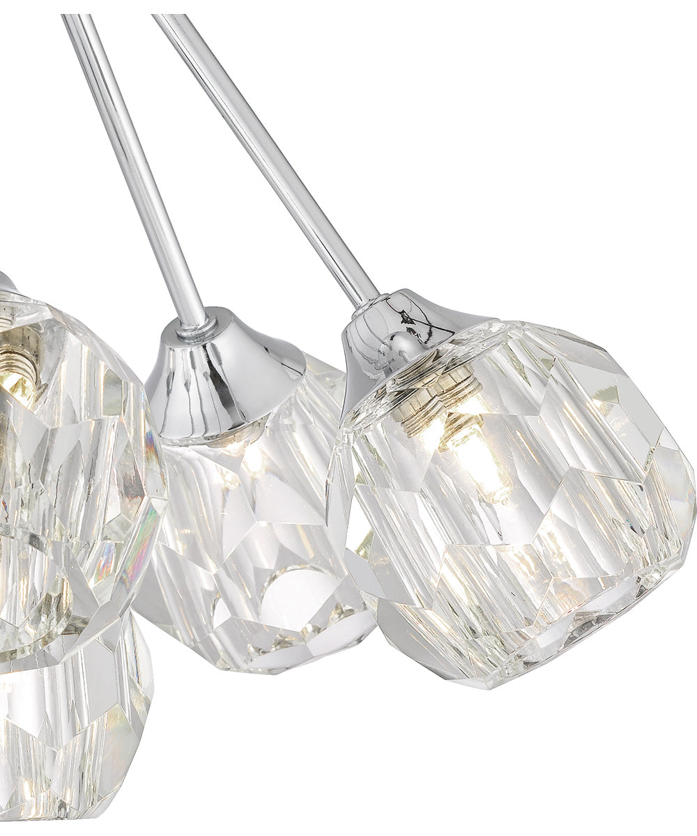 Spellbound 6-light Semi Flush Mount Polished Chrome