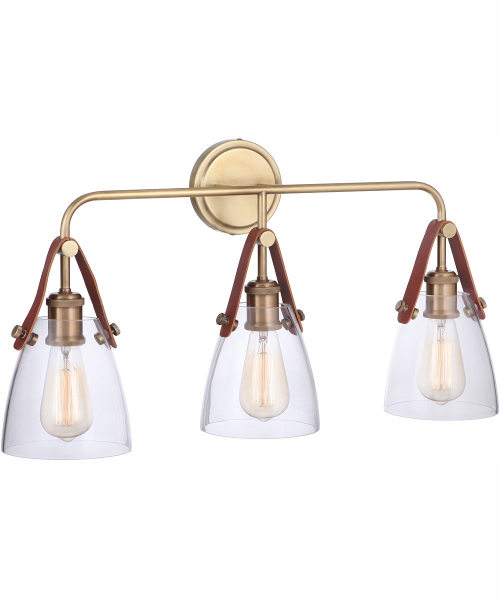 Hagen 3-Light Vanity Vintage Brass
