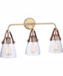 Hagen 3-Light Vanity Vintage Brass