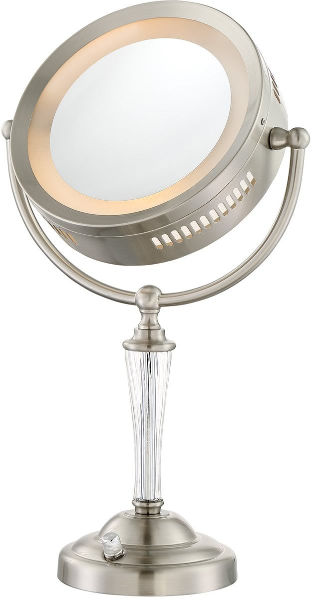 19"H Vogue 1-Light Table Lamp Brushed Nickel