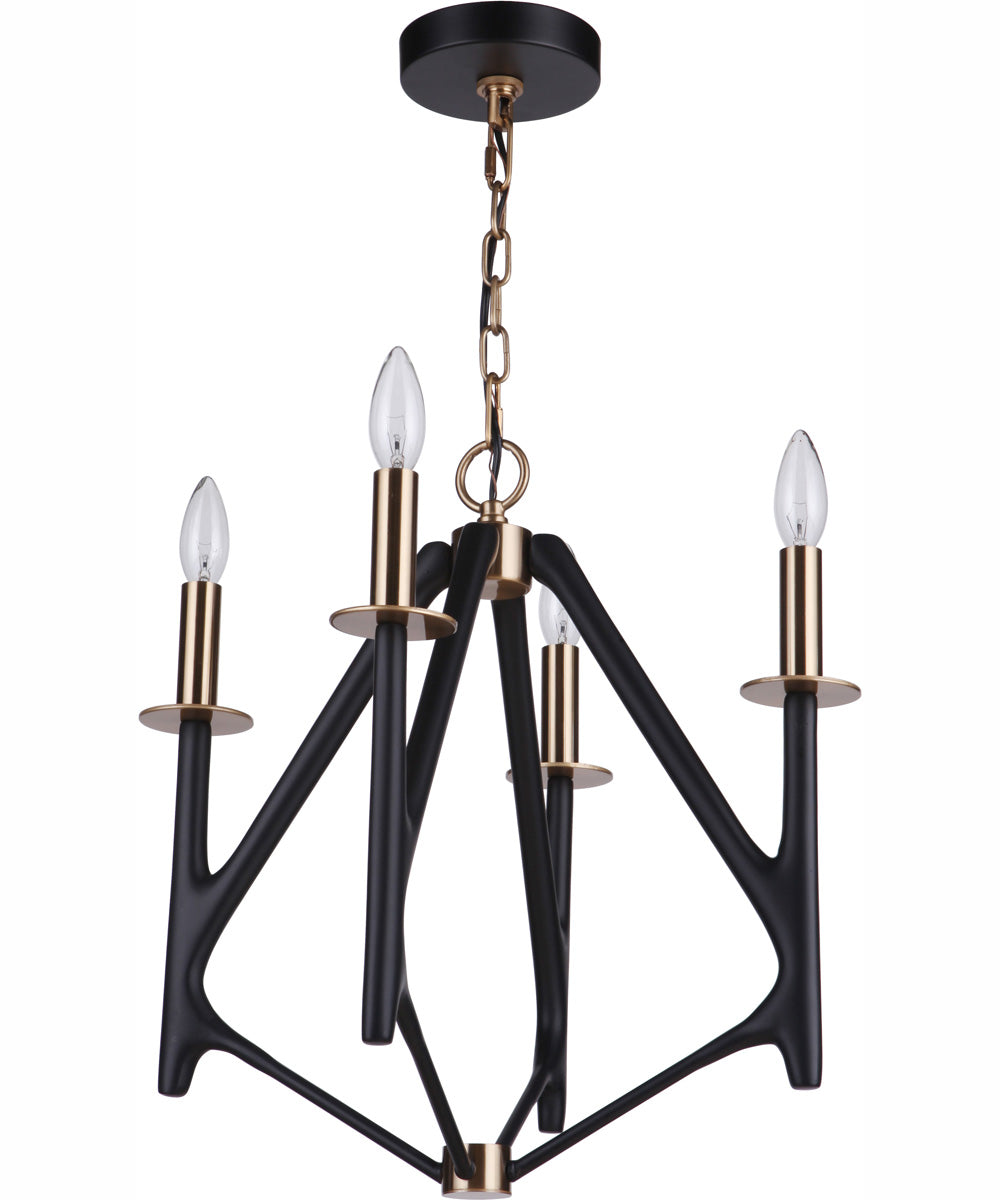 The Reserve 4-Light Foyer Flat Black/Painted Nickel