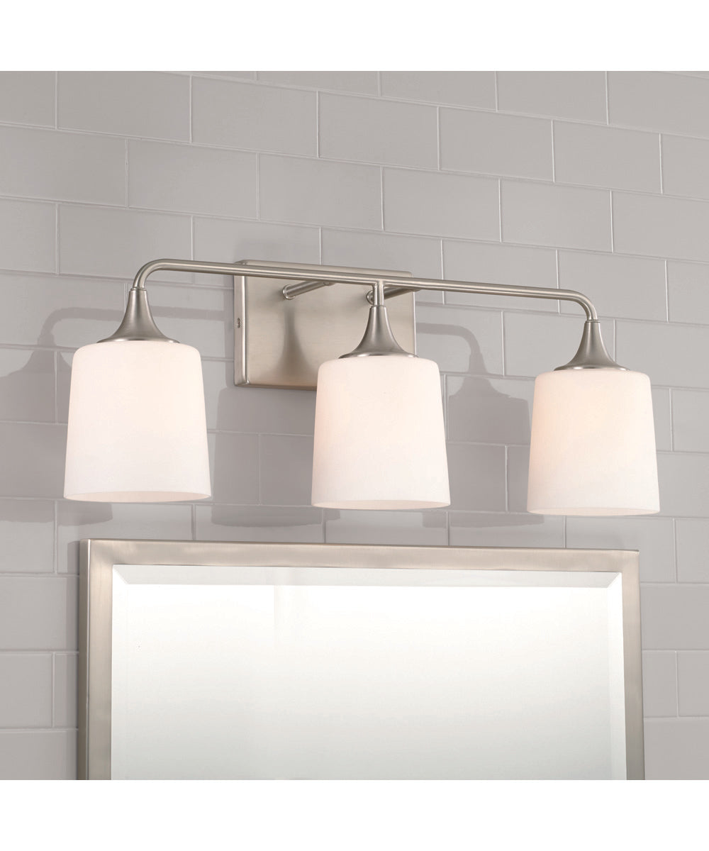 Presley 3-Light Vanity Brushed Nickel