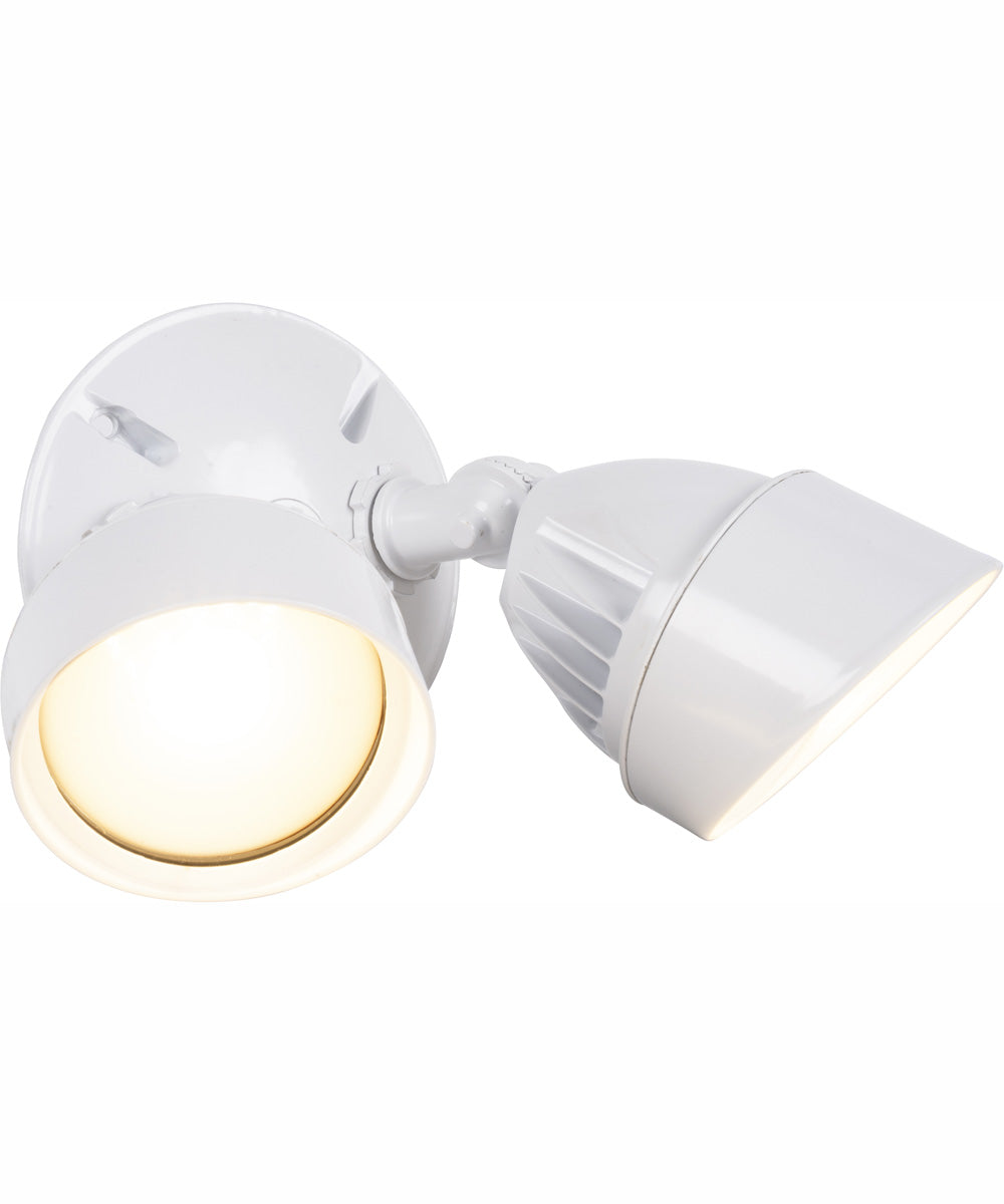 LED Flood 2-Light Outdoor Flood Light White