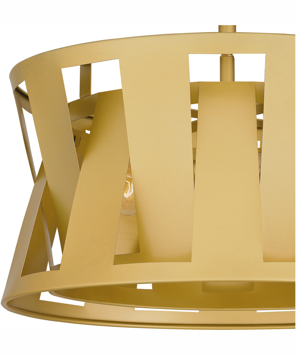 Quoizel Semi-Flush Mount Large 3-light Semi Flush Mount Soft Gold