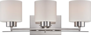 21"W Parallel 3-Light Vanity & Wall Polished Nickel