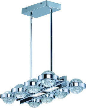 12"W Cosmo LED 8-Light Pendant Polished Chrome