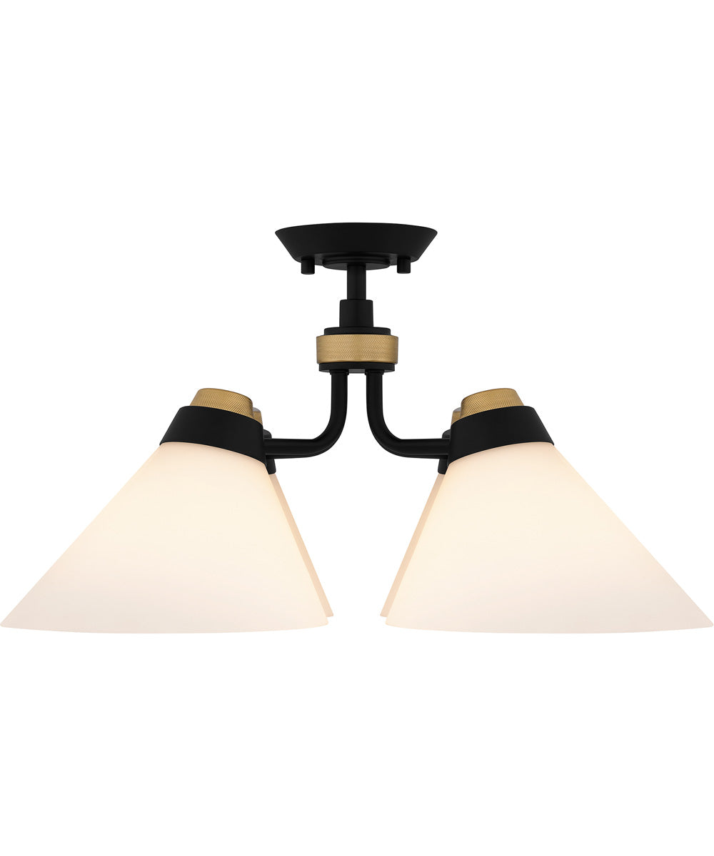 Quoizel Semi-Flush Mount Extra Large 4-light Semi Flush Mount Matte Black