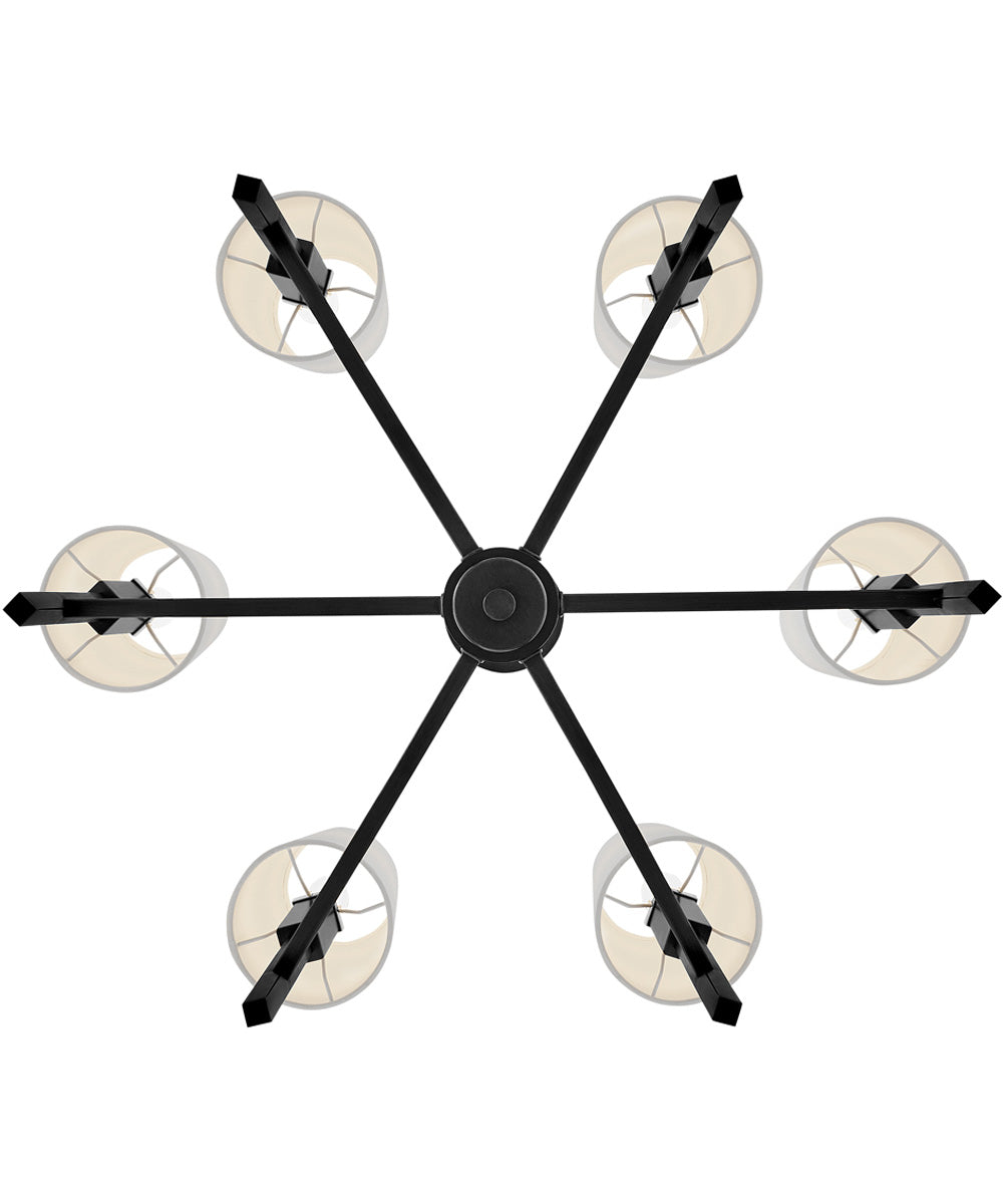 Fenwick 6-Light Medium Chandelier in Black