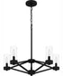 Villa 5-light Chandelier Earth Black