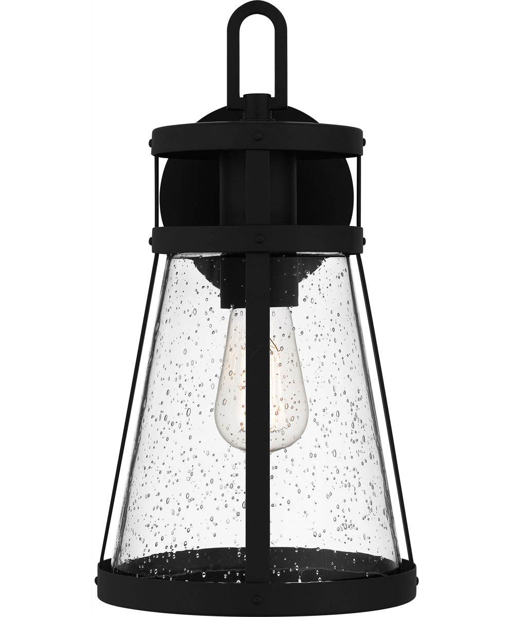 Barber Medium 1-light Outdoor Wall Light Coastal Armour Aluminum Matte Black