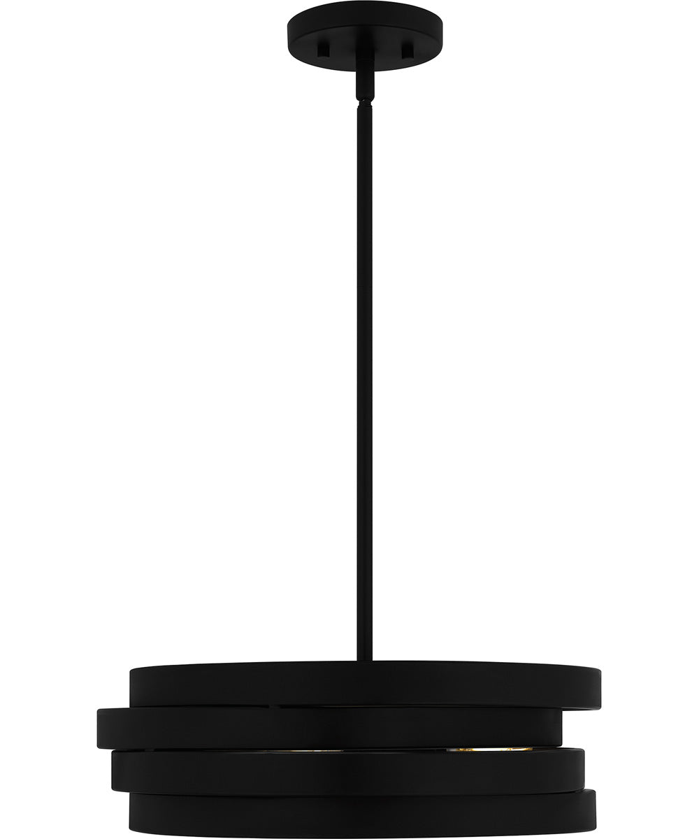 Quoizel Pendant Large 3-light Pendant Matte Black