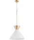Beldar 1-light Pendant Aged Brass w/ Gloss Opal