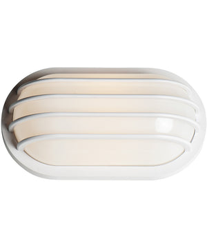 6"H Bulwark LED 1-Light Outdoor Wall Sconce White