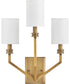 Moore 3-Light Medium Sconce in Heritage Brass