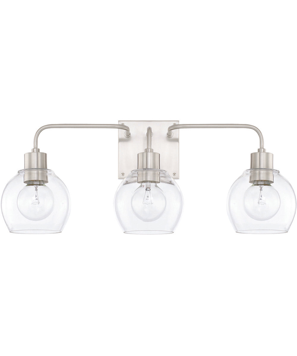 Tanner 3-Light Vanity In Brushed Nickel