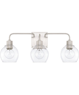 Tanner 3-Light Vanity In Brushed Nickel