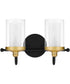 Rowland Medium 2-light Bath Light Matte Black