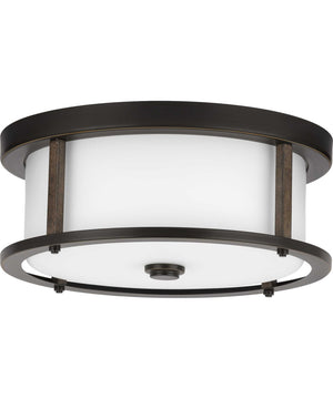 Mast 2-Light 13" Flush Mount Antique Bronze