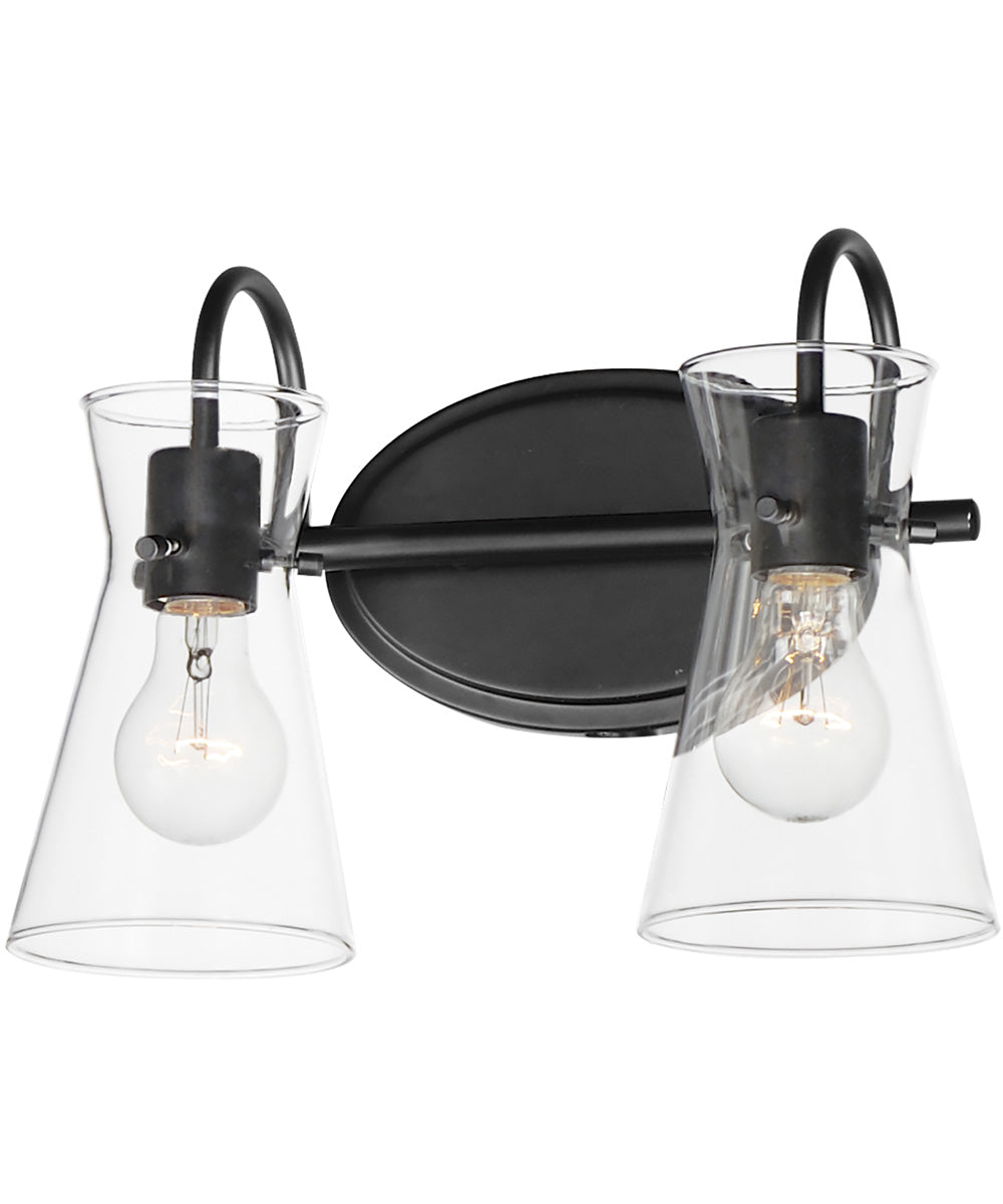Ava 2-Light Bath Vanity Black