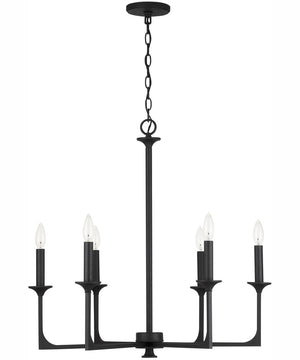Clint 6-Light Chandelier Black Iron