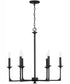 Clint 6-Light Chandelier Black Iron