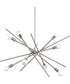 Astra 8-Light Mid-Century Modern Chandelier Light Brushed Nickel