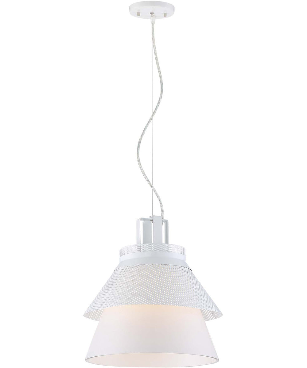 10"W Kyto 1-Light LED Pendant Light White