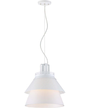10"W Kyto 1-Light LED Pendant Light White