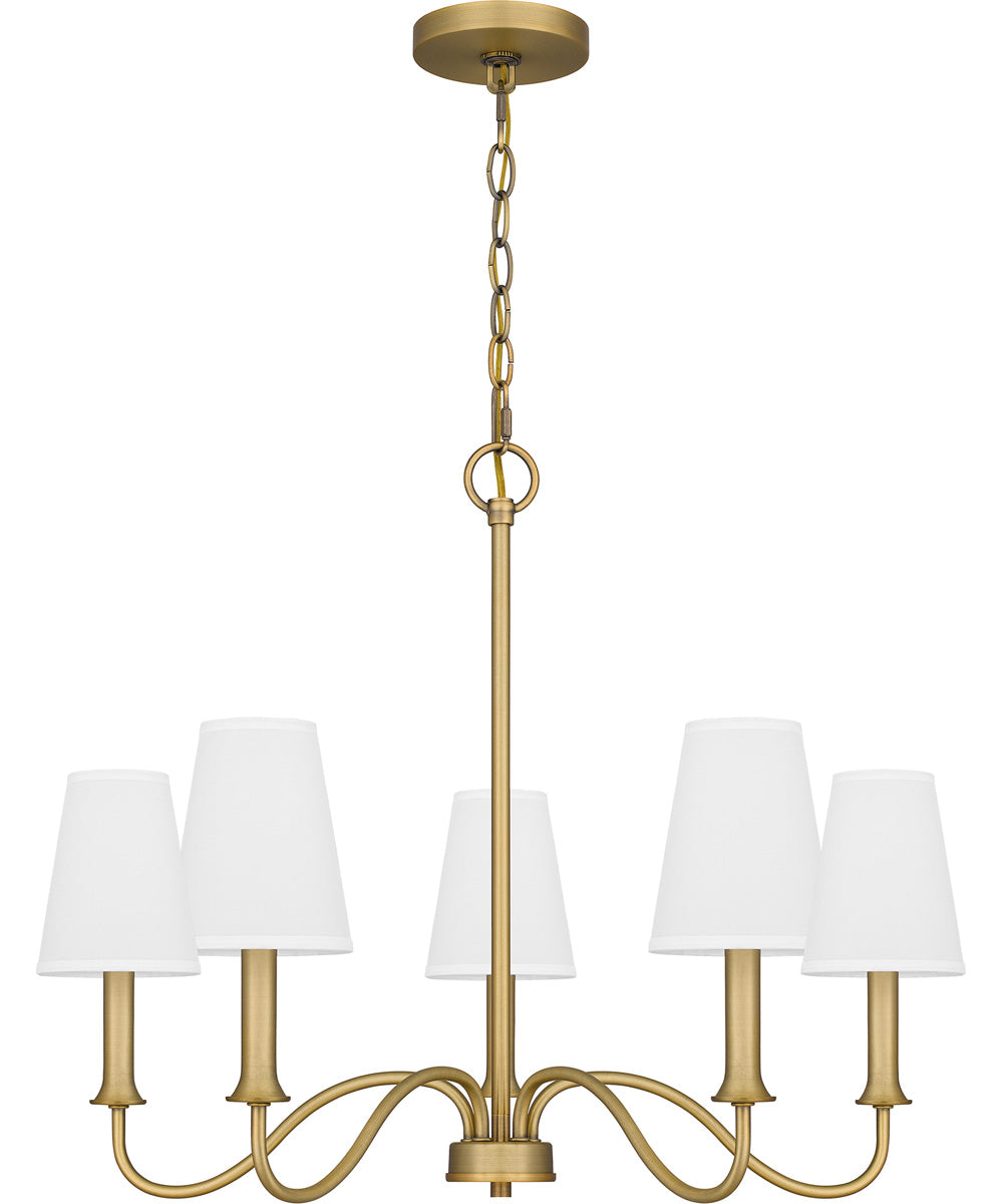 Beatty 5-light Chandelier Aged Brass