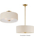 Bongo 3-Light Pendant / Semi-Flush Mount Natural Aged Brass