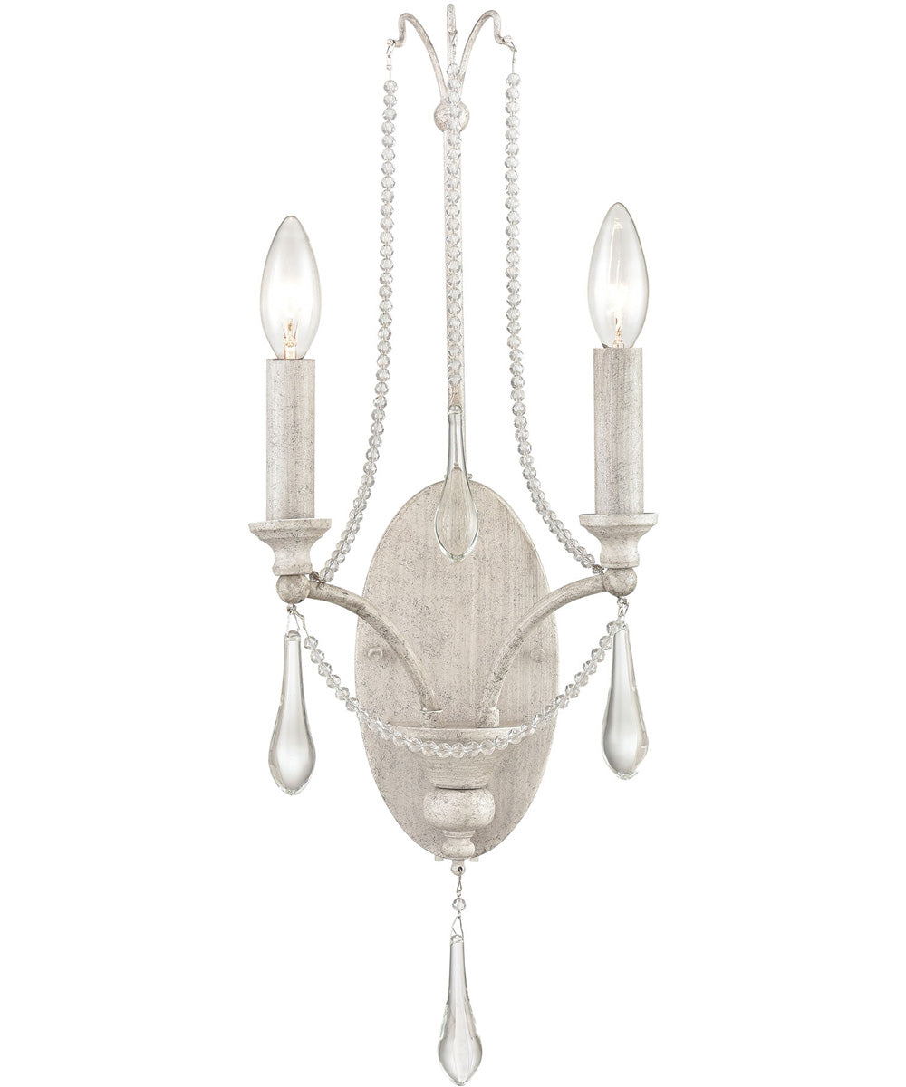 French Parlor 2-Light sconce  Vintage White