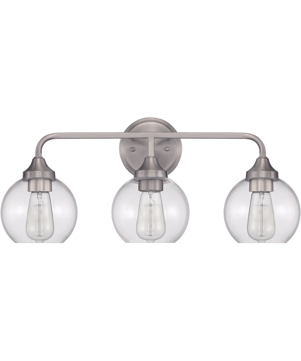 Glenda 3-Light Vanity Brushed Polished Nickel