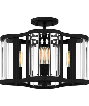 Quoizel Semi-Flush Mount Medium 4-light Semi Flush Mount Matte Black