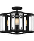 Quoizel Semi-Flush Mount Medium 4-light Semi Flush Mount Matte Black