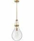 Eloise 1-Light Small Pendant in Lacquered Brass