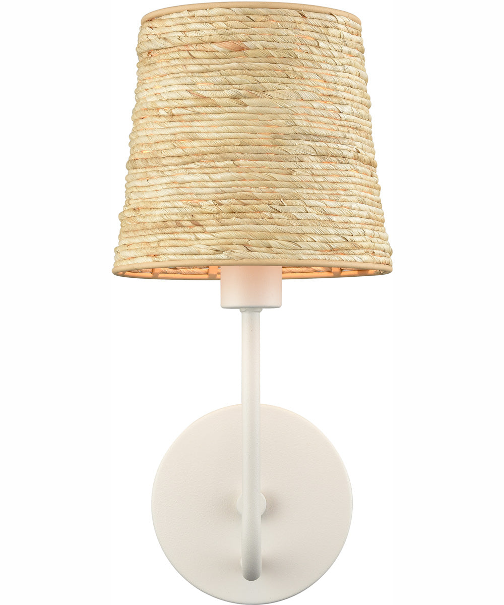 Abaca 15'' High 1-Light Sconce - Textured White
