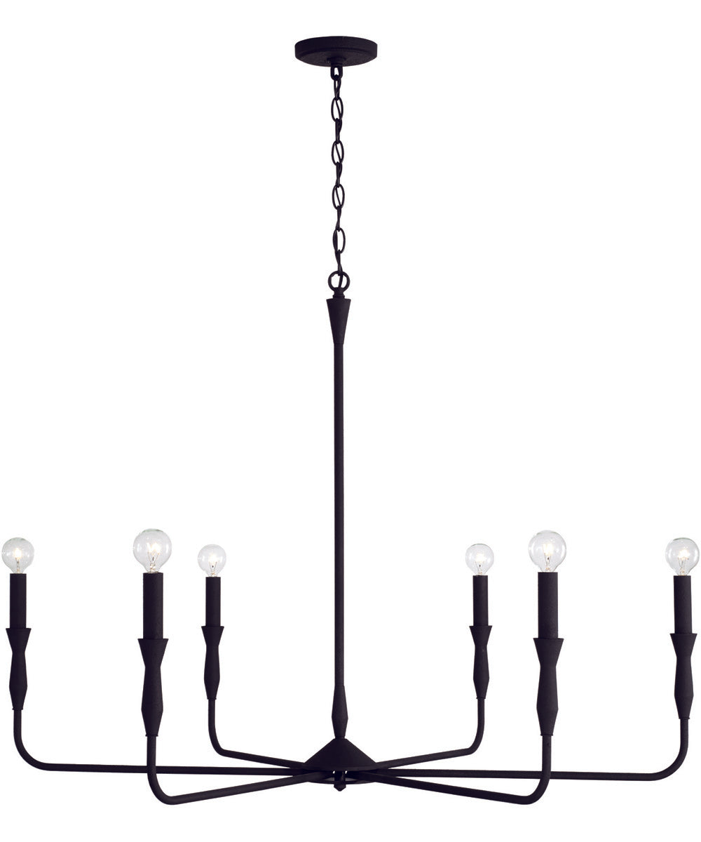 Paloma 6-Light Chandelier Textured Black
