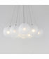 Burst 12-Light LED Pendant - Frost Satin Nickel