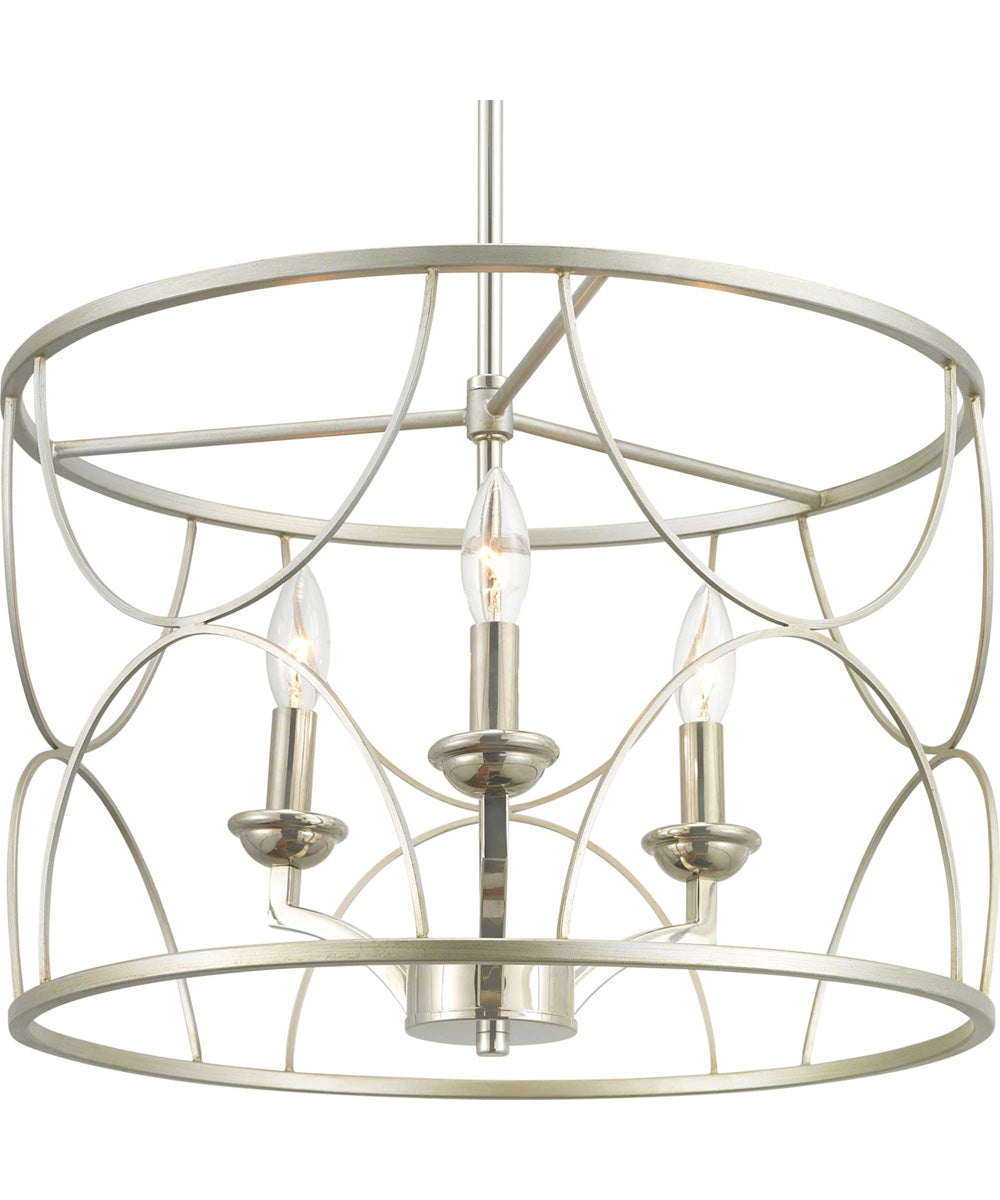 Landree 3-Light Luxe Chandelier Light Silver Ridge