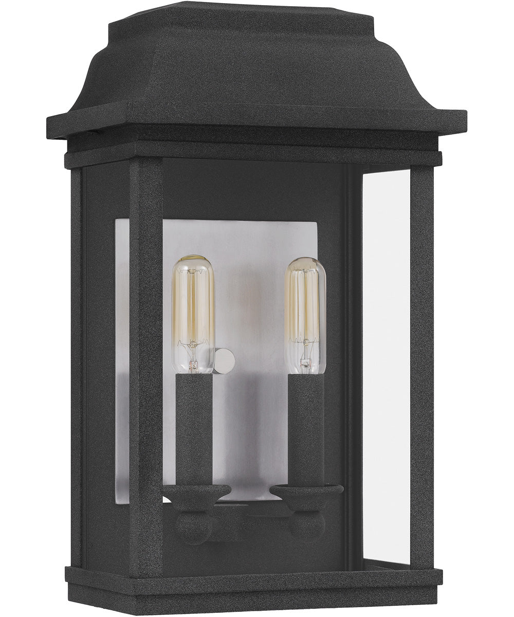 Berkley Medium 2-light Outdoor Wall Light  Coastal Armour Aluminum Mottled Black
